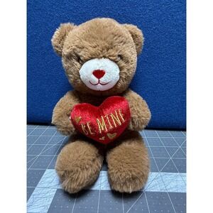 MTY International Teddy Bear Brown Red Heart Be Mine Plush